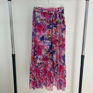 MISA Los Angeles Floral Midi Faux Wrap Skirt Size Small New with Tags